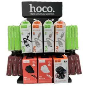 Stand with Universal Hands Free Accessories, Chargers, Connection Cables, Powerbank 117 Pieces